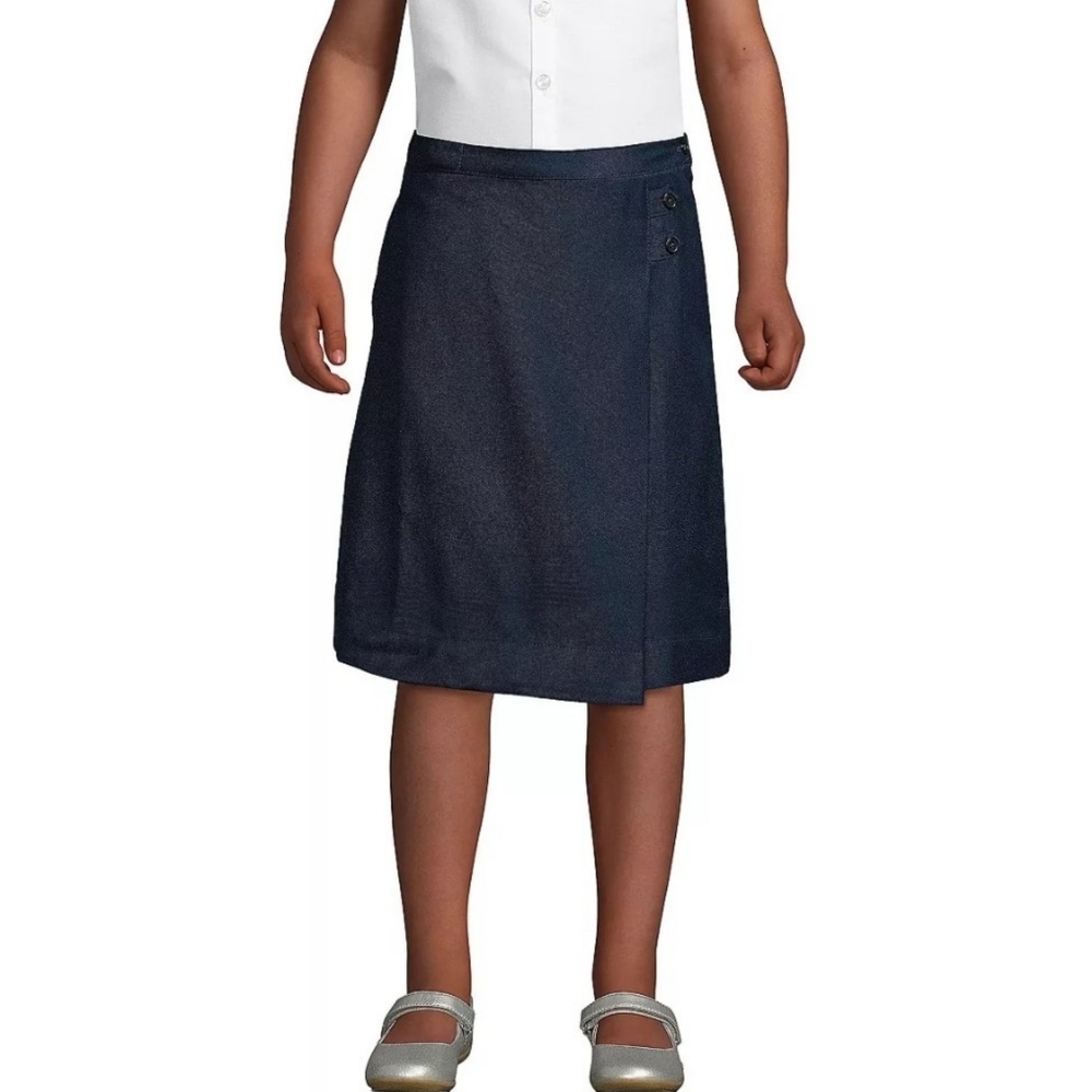 Lands' End School Uniform Knit Skort Navy Size 14